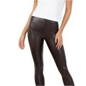 Joie Faux Leather High Rise Pull On Super Soft Ankle Leggings XL Tummy Control‎